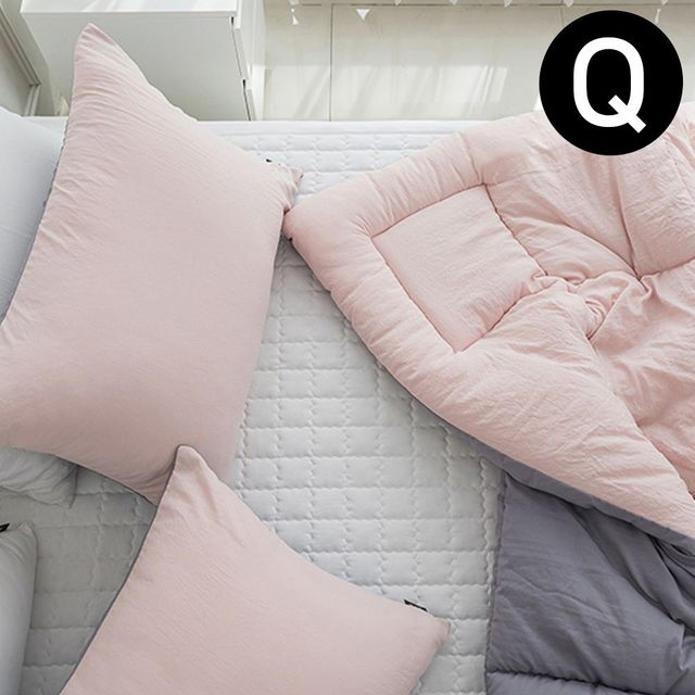 워싱 차렵이불 패드세트 퀸 Q 이불 핑크 .패드 화이트