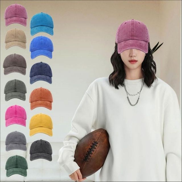 빈티지 볼캡 무지 핏 기본 워싱 공용 야구모자 남녀
