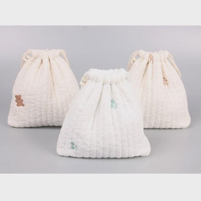 순면 누빔 복조리 파우치 기저귀 가방 화장품 (랜덤)