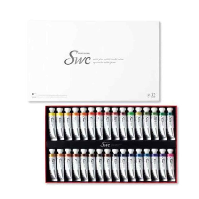 수채화물감 32색 15ml 휴대용물감 수채화용품 드로잉재료 전문가용물감