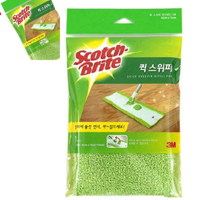 3M 스카치브라이트 퀵 스위퍼 리필패드 3m리필용 극세사청소포 먼지청소포 바닥청소포