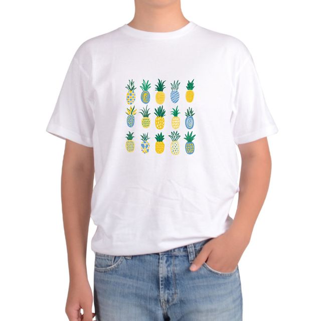 반팔 라운드티 파인애플 과일 PINE APPLE