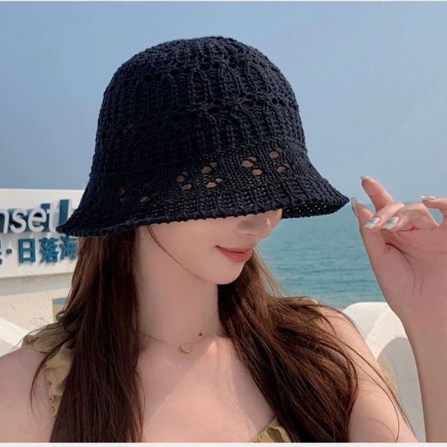 여자 썸머니트 벙거지 버킷햇 챙모자 햇빛차단 니트햇