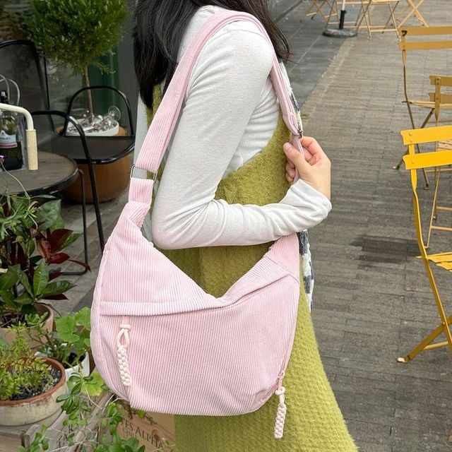 여성 골덴 호보백 크로스백 숄더백 겨울가방 데일리백