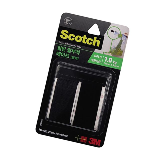 3M 찍찍이테이프 25x30 1p 접착 문구 사무 공업 정리