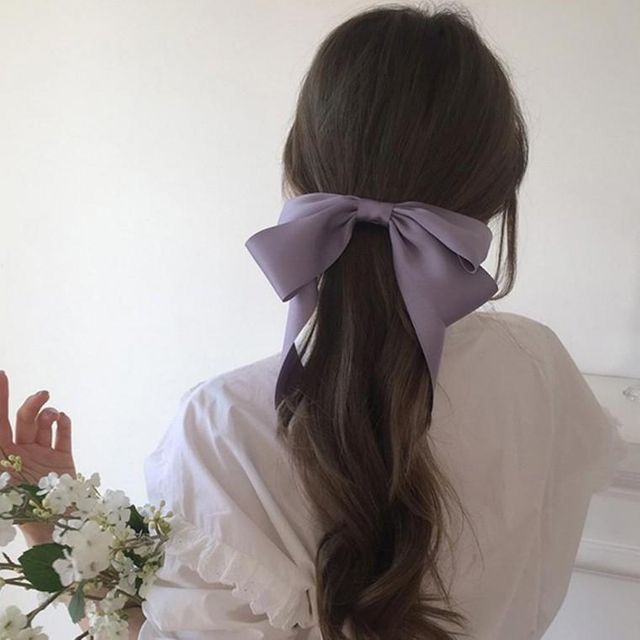 청순 자동핀 큰 리본 삔 김나영 왕 머리핀