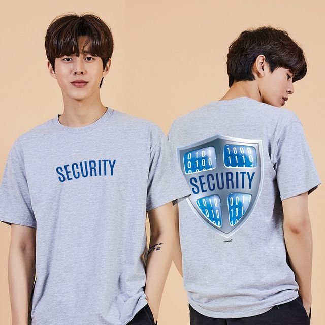 키밍 SECURITY 빅사이즈반팔티 면 - 내구성 좋은 남성용 여름 티셔츠