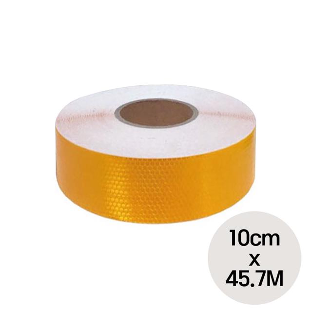 벌집패턴 고휘도 반사 테이프 황색 10cm x 45.7M 1롤