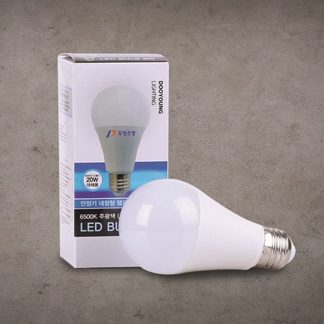 전전형 LED 램프 9W 주광색 전전형 전구 두영