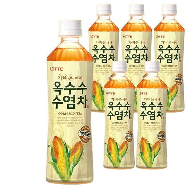 롯데 옥수수수염차 500ml x 6PET 담백한 전통 차