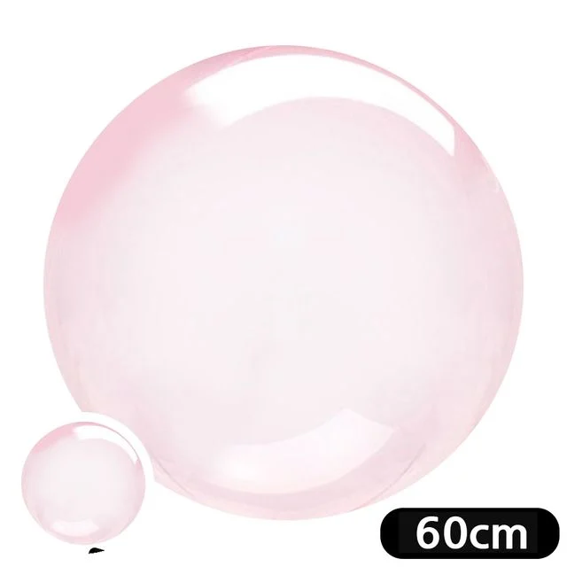 컬러풍선 생일파티풍선 버블풍선 원형 풍선 크리스탈 60cm 레드