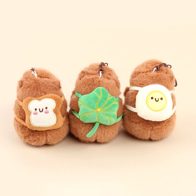 럭키스낵 카피바라 봉제 인형 키링 낱개 (랜덤발송) 사무용품