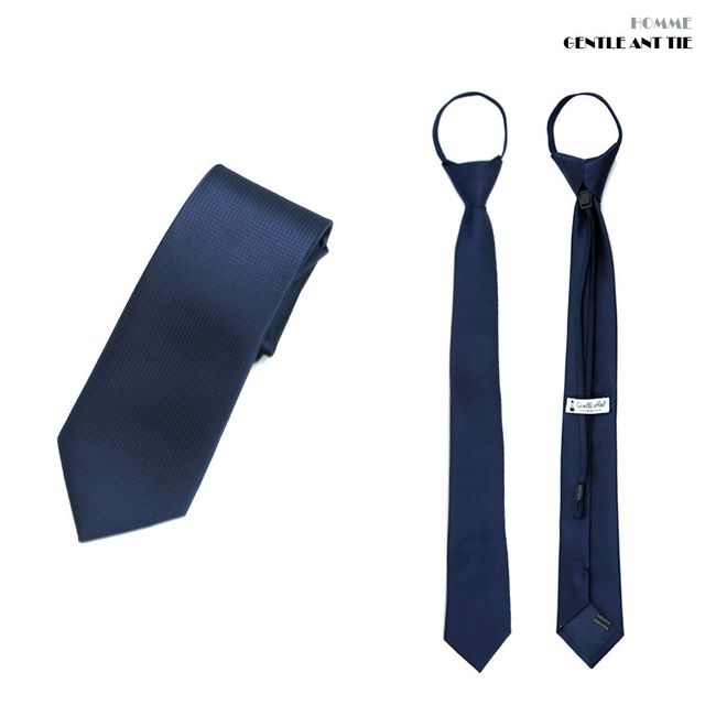 젠틀안트 자동넥타이 폭7cm 네이비 솔리드 AT-5613