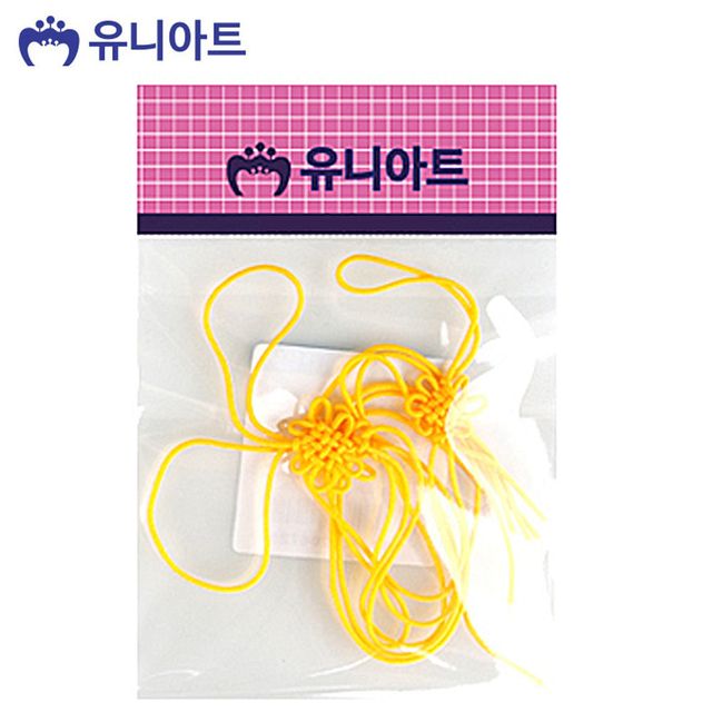 매듭 소 노랑 3개입 명절선물장식 창의활동