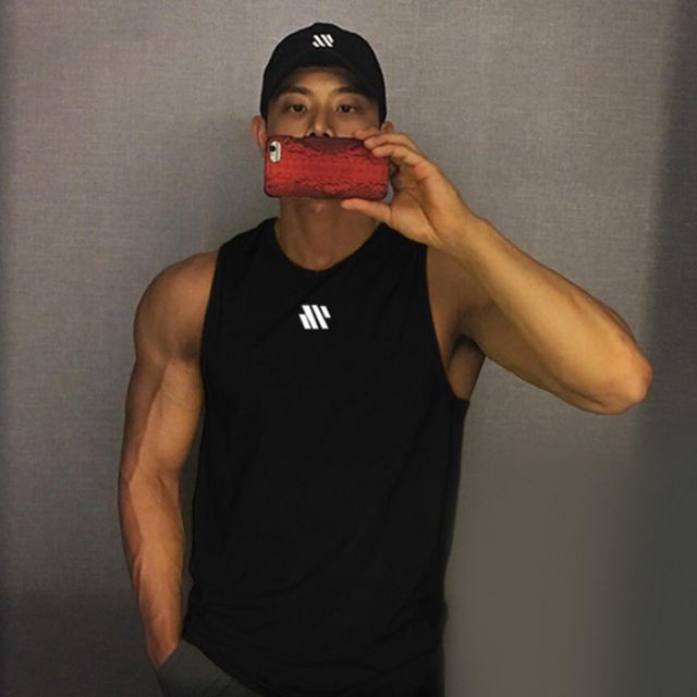 DP에어메쉬머슬핏나시 헬스장 운동복 트레이닝 반팔 b
