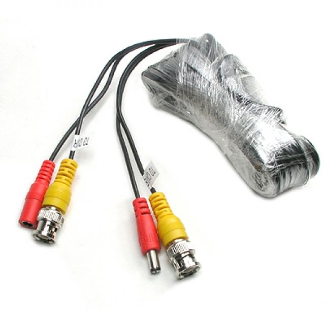 Coms CCTV 케이블 5m BNC DC 5.5 전원 회색