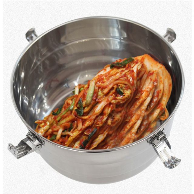 스테인리스 원형 밀폐 김치통 대사이즈 22.5cm
