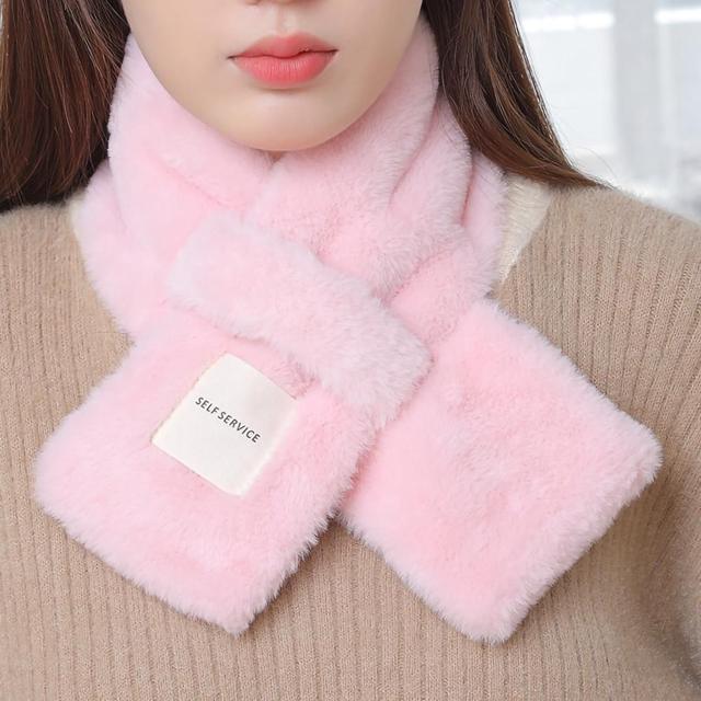 쁘띠 목도리 넥머플러 무지 숏 여성 목도리 여자