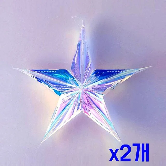 TBZ 파티장식 홀로그램 60cm스타모빌-대 x2개 홈파티소품