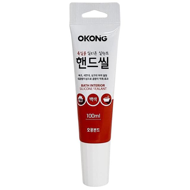 오공 욕실용 핸드씰 100ml (백색1594) 실리콘 틈새충진