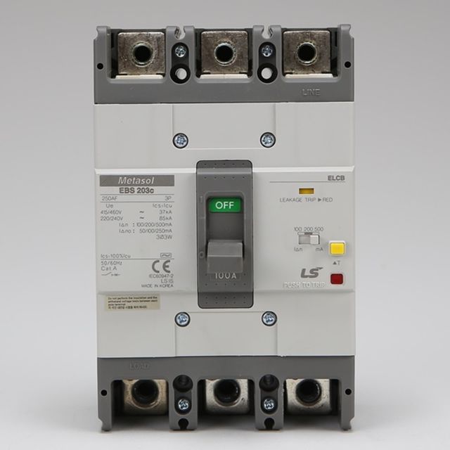 LS 누전차단기 산업용 EBS 203C 3P 100A 85KA