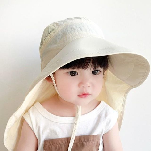 유아 어린이 뒷목 아동 라운드 챙 물놀이 모자 보호 키즈