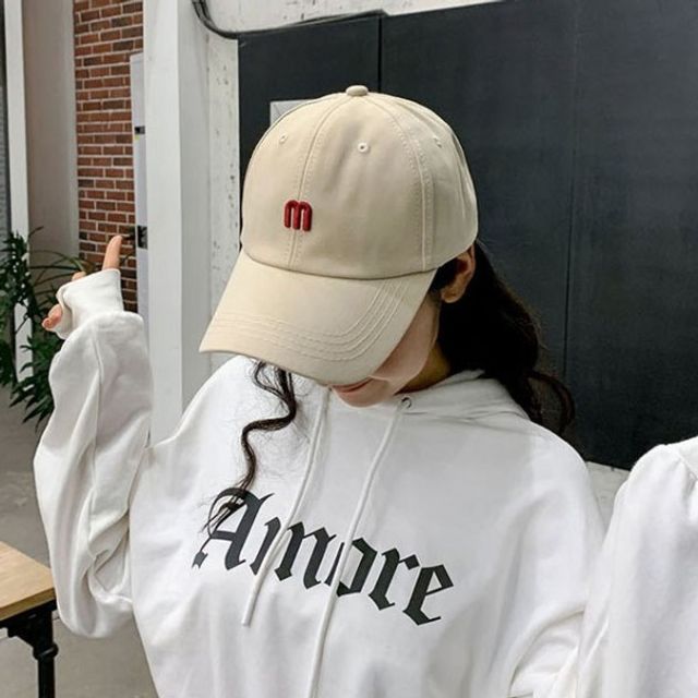 면 m 야구모자 자수 볼캡 코튼 여름모자 여자모자 자