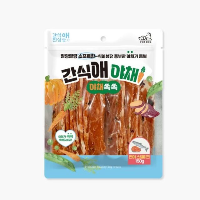 강아지 연어스테이크 소프트 육포 간식 150g