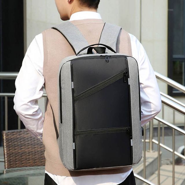 노트북가방 이중지퍼 데일리 출장백팩 남녀공용