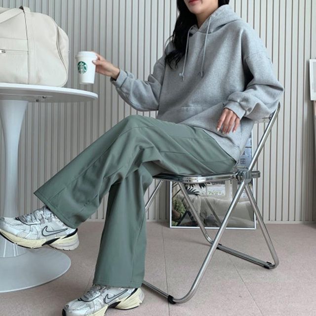 세미 신상 면바지 코디 배기바지 스판 빅사이즈 일자