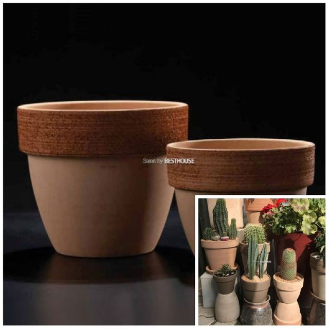 바소 팔라디오 35x30cm 브라운 야외화분 베란다화분 정원화분 실내화분