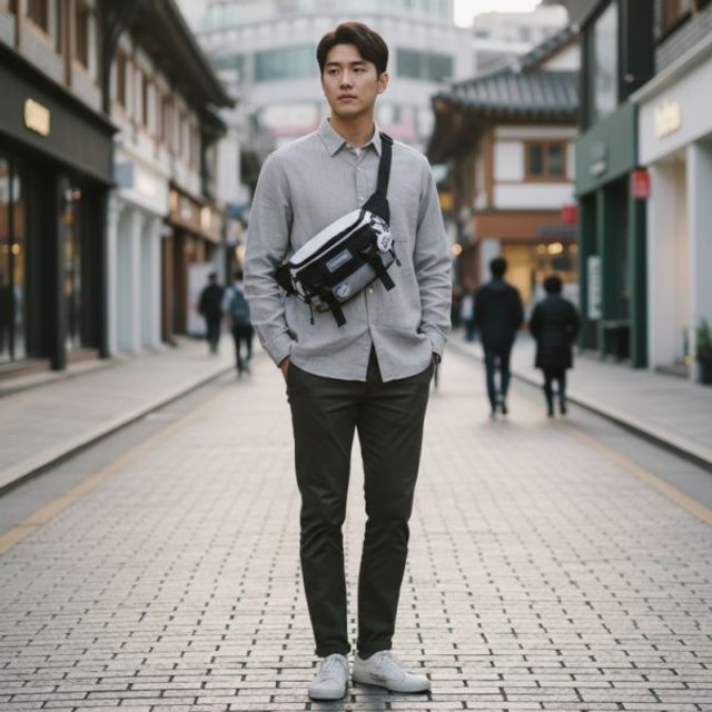 남성 힙색 슬링백 크로스백 웨이스트백 여행용 데일리 보조가방 다용도 메신저백