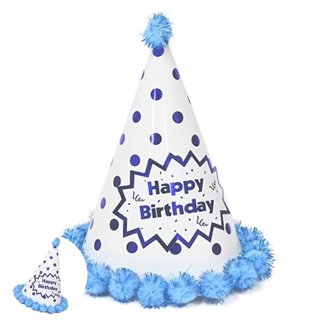 생일모자 생일꼬깔 고깔모자 생일파티 블루