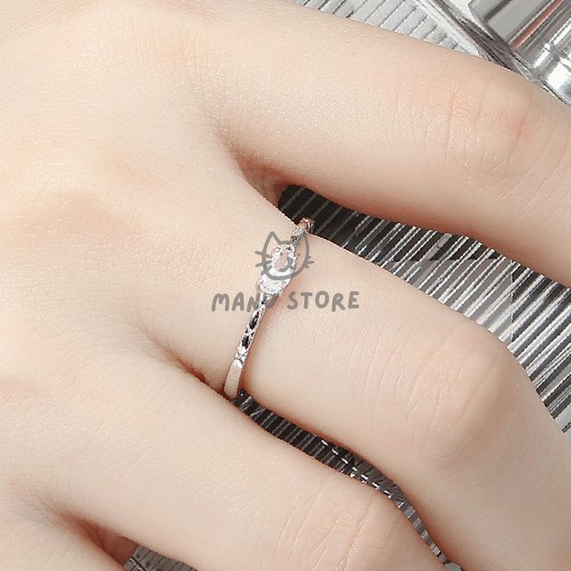 캐주얼반지 여성은반지 백금도금 카렌 큐빅 반지