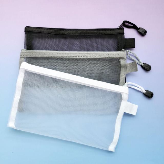 지퍼 메쉬 파우치 3color