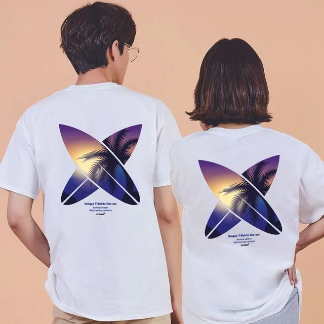 키밍 맨투맨 후드티 광선 노을 서핑보드 데일리룩