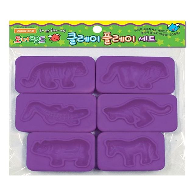 도너랜드 조형도구 몰드-동물친구 6종 -33845