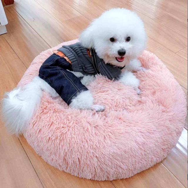 애견 핑크 강아지 강아지고양이 도넛방석