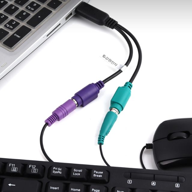 USB to PS/2 컨버터 프린터케이블 연결젠더 복합기케이블 컨버터연결선 전기젠더