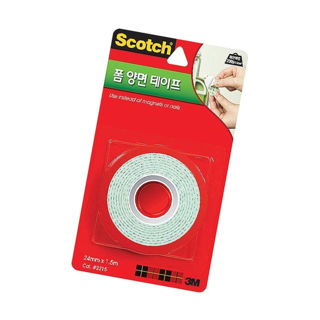 3M 폼양면테이프 24mmx1.5m 1p 접착 문구 사무 공업