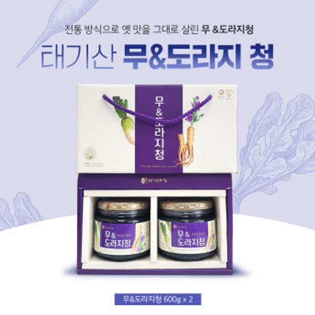 태기산 무도라지청 강원도 청정 무도라지청 600g 2병