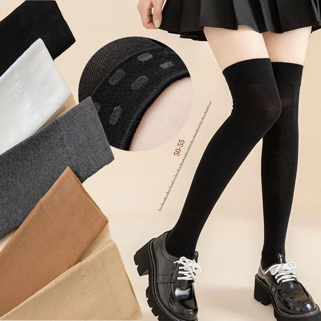 벗겨짐 방지 허벅지 오버니삭스 하이 롱 반스타킹