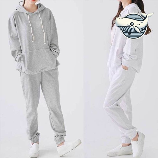 편안한 여성 후드티 조거팬츠 데일리 트레이닝복