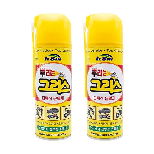 일신 뿌리는 그리스 420ml 2P 다목적 윤활제 스프레이