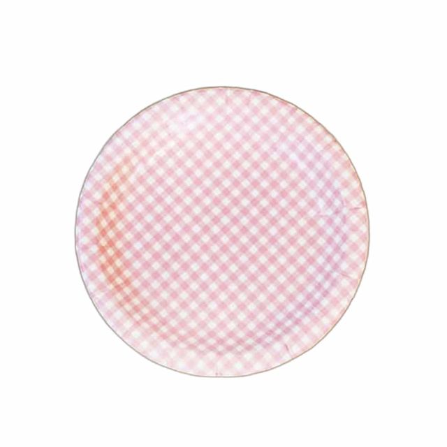 칼라 종이 접시 핑크 200p 일회용그릇 파티용일회용접시