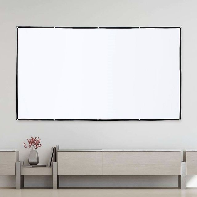 휴대용 빔스크린 16대9비율 265x150cm 캠핑 공원 발표