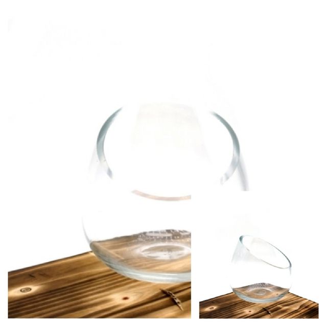 유리화분 수반 사선반원 10x12cm 행잉화분 이쁜화분