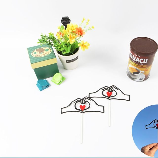 손가락 촬영용 하트 토퍼1P 사진 커플 우정