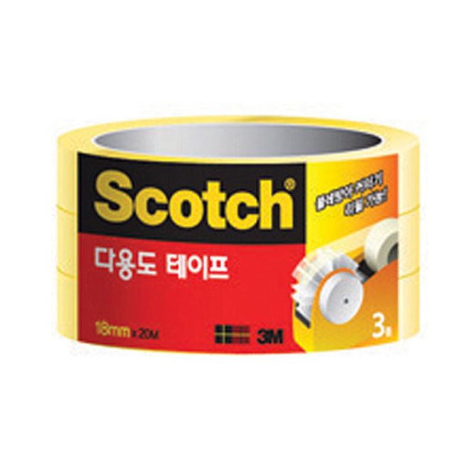 3M)다용도테이프(508/18mmx20m/3롤/3인치)-갑(6개입)