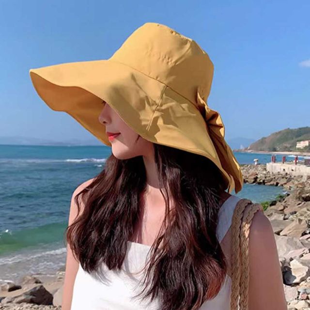 여자 여름 햇빛 가리개 챙 넓은 모자 빅사이즈 벙거지